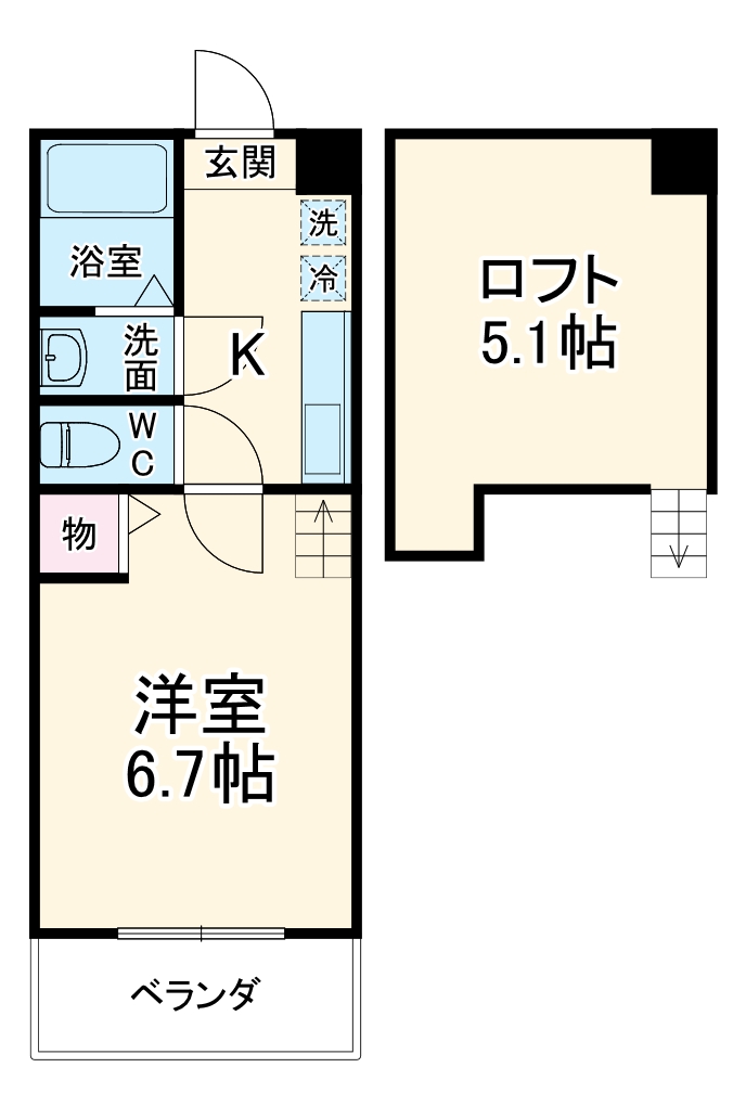 ロフティ大和の間取り