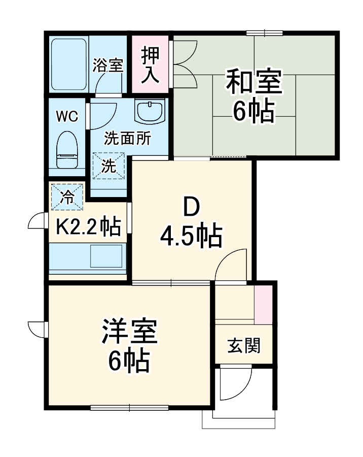 ウッディ・ハウスA棟の間取り