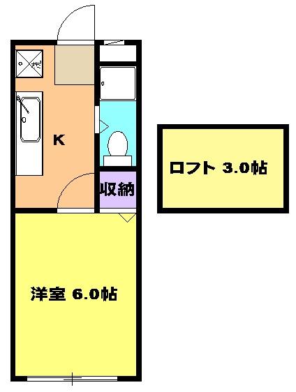 大字山口の完工年月(1995年3月)築の賃貸アパートの間取り