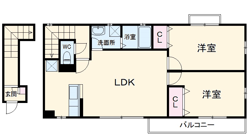 リーブル和の間取り