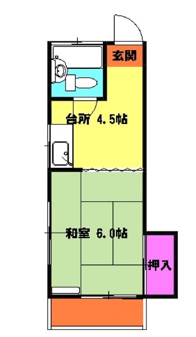 長谷川コーポの間取り