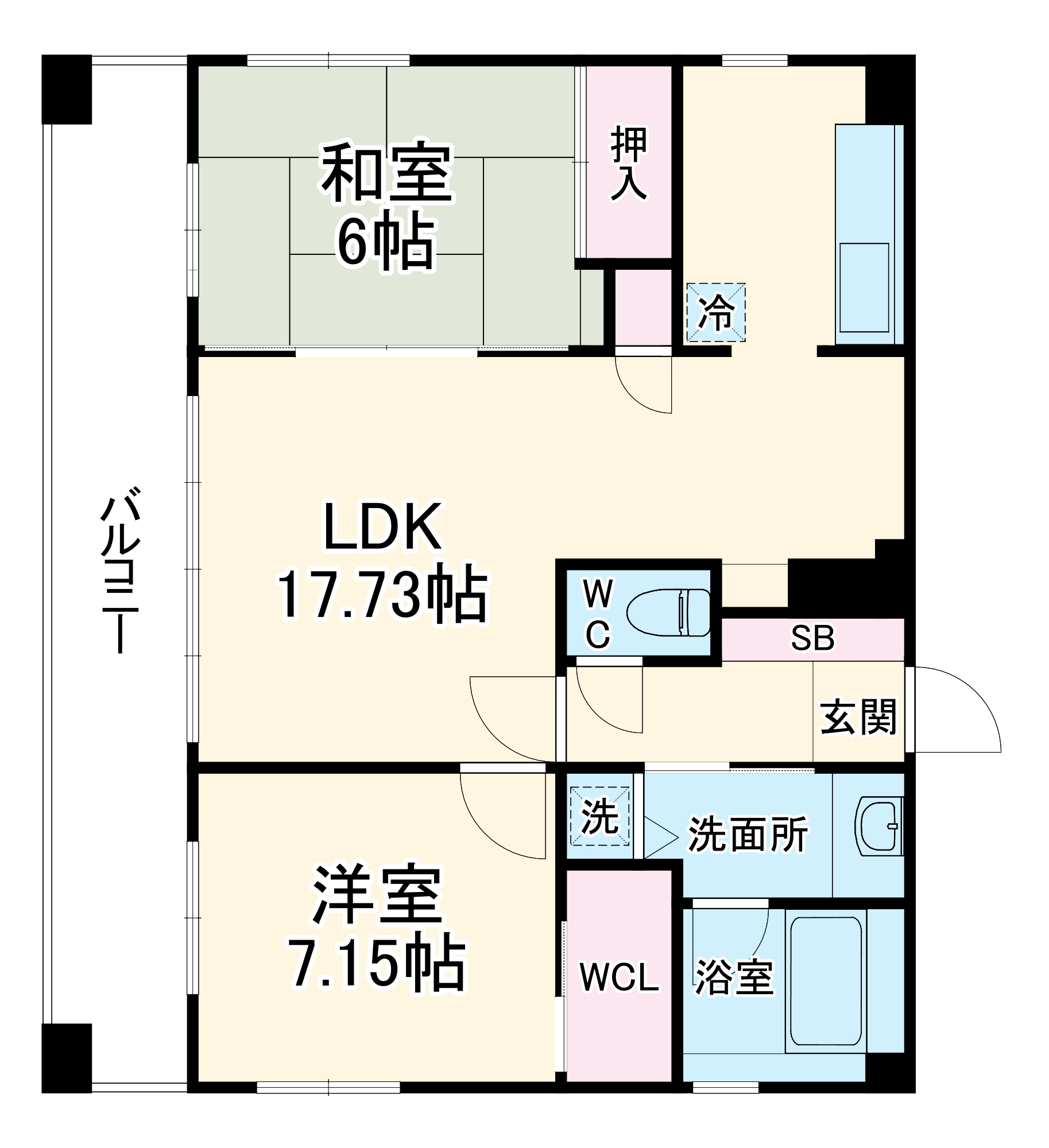 レインボーピア原の間取り