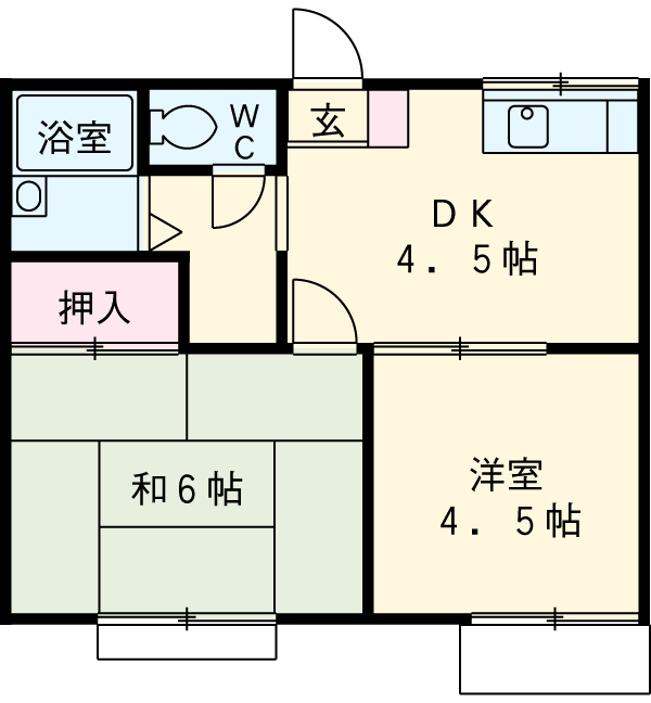 コーポ岩津の間取り