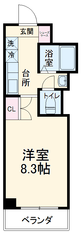 アンシャーレ西ノ京の間取り