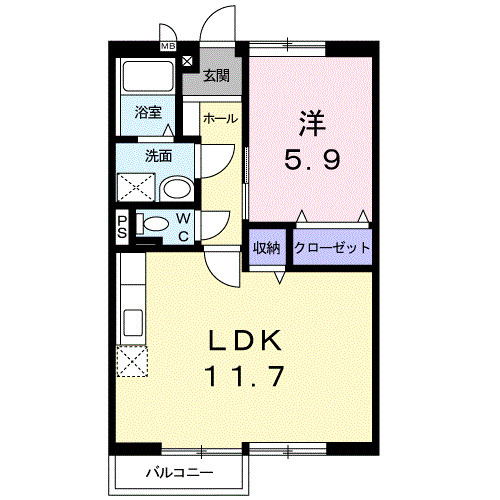 メゾンド・グランヒルズの間取り