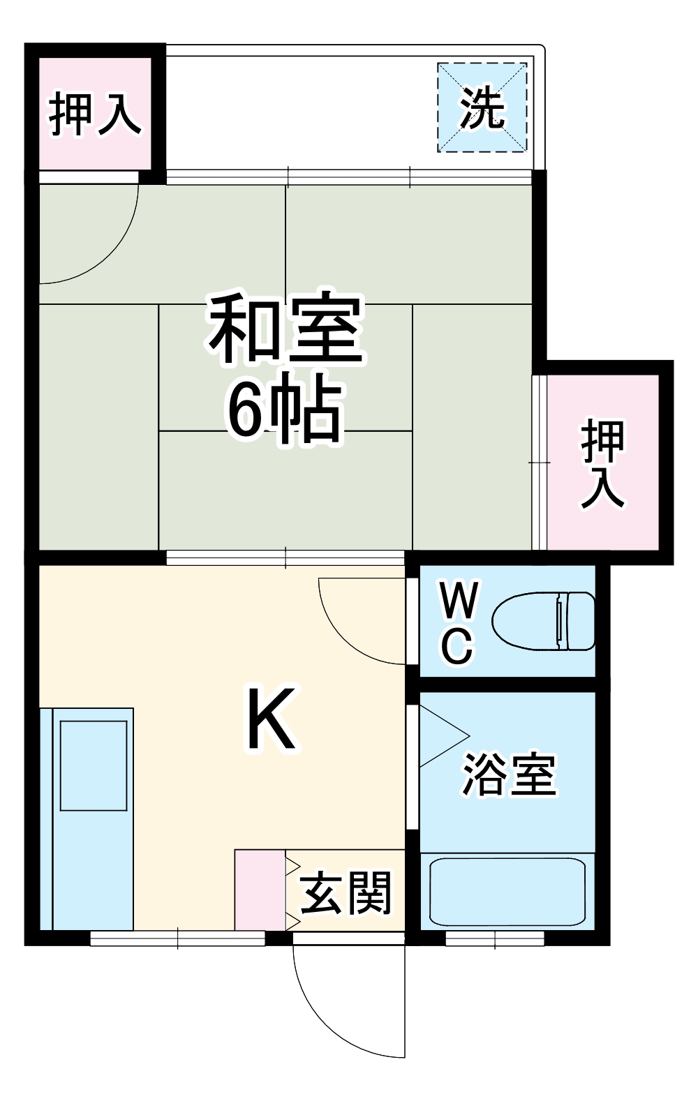 コーポラス真間Aの間取り