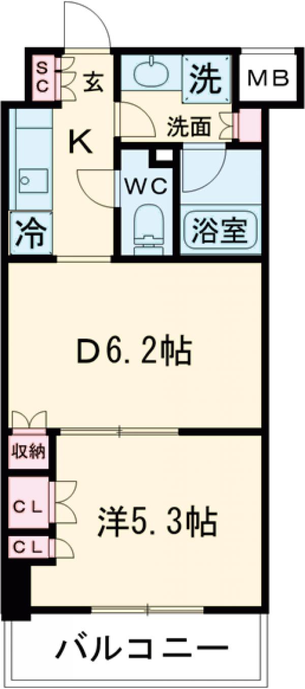 ザ・パークハビオ早稲田の間取り