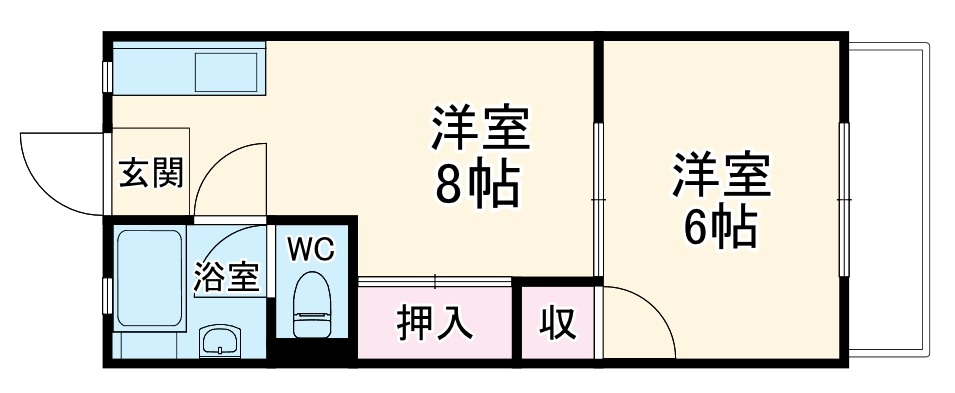 ハニリリカⅡの間取り