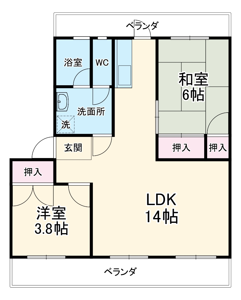 コーポ水崎 の間取り