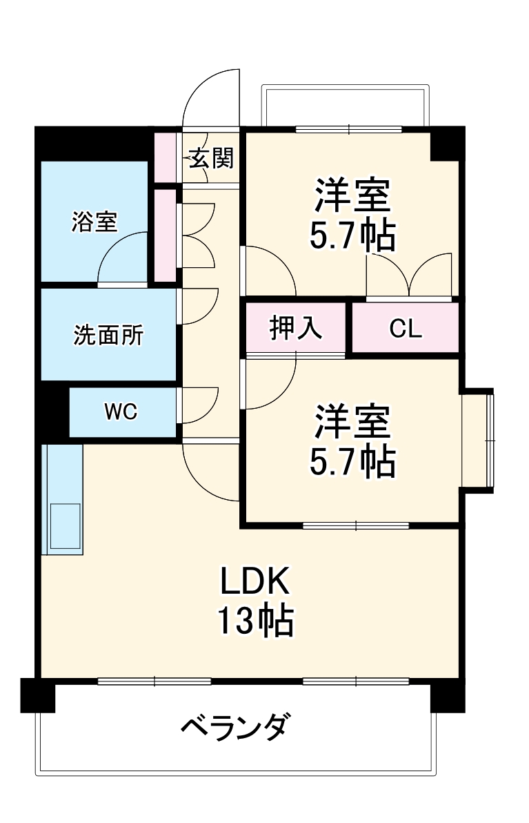 レージュ白砂の間取り