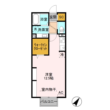 D-room Fiore”S”の間取り