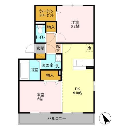 コスモパーク　Ｂの間取り