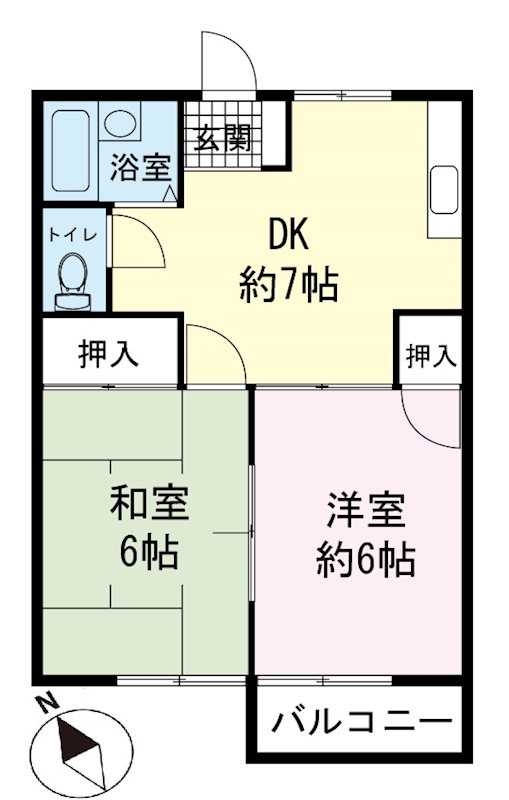 サンハイツ渡辺の間取り