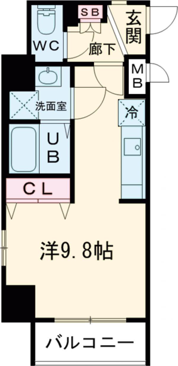 ＬＵＮＩＱ亀戸・301号室の間取り