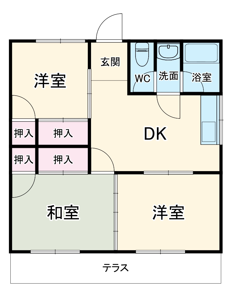 高田コーポの間取り