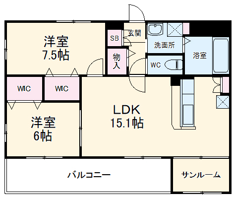 クレール池之表の間取り