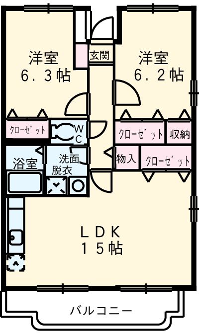 ソレアードKの間取り