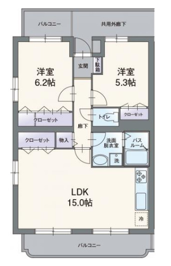 ソレアードKの間取り