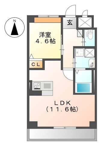Chateau lien(シャトーリアン)の間取り