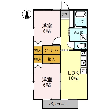 レディアンス熊谷の間取り