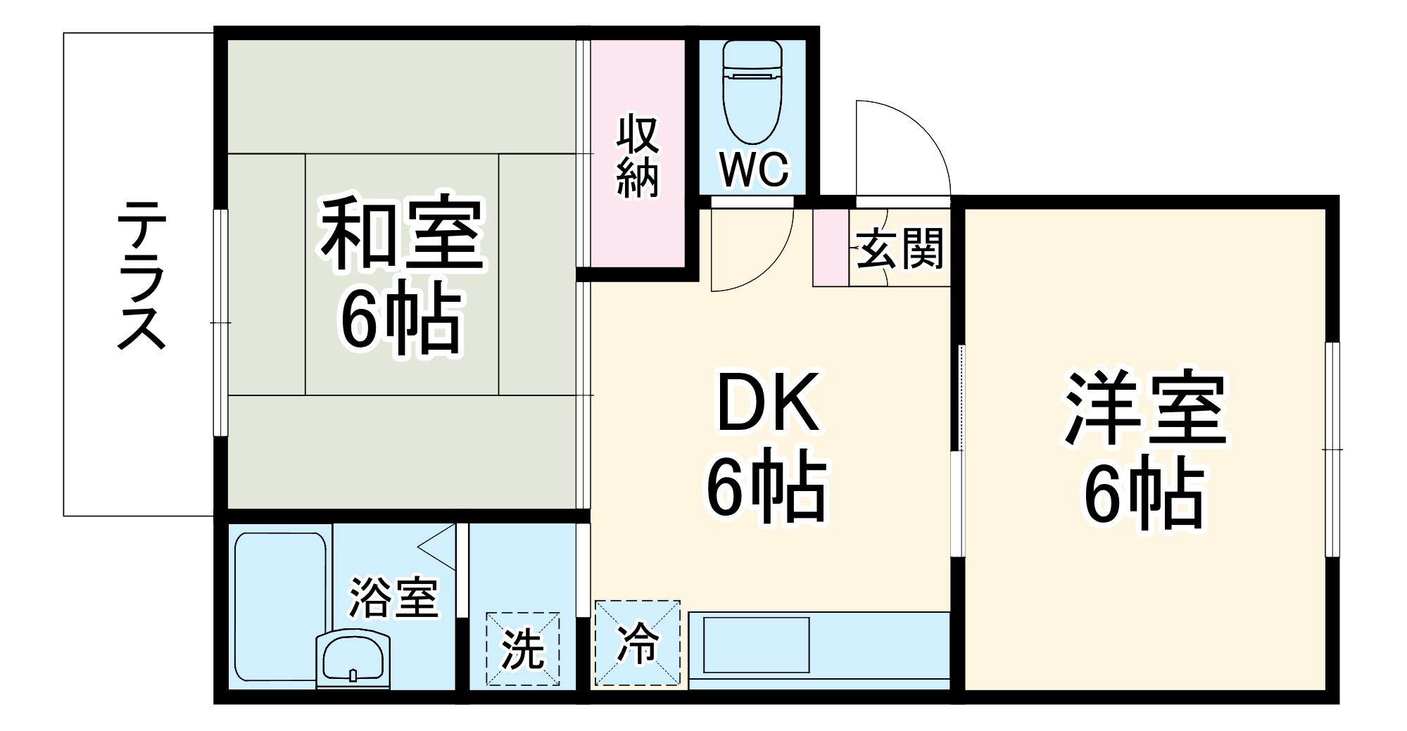 汀ハイツの間取り