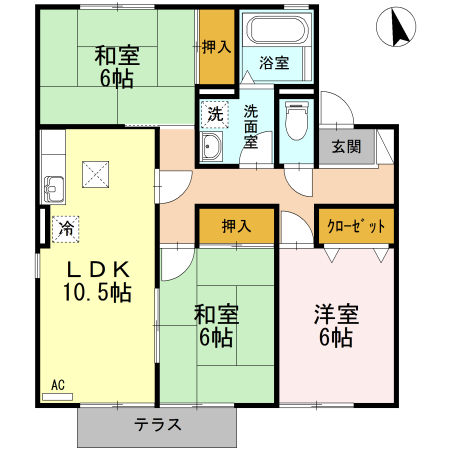 フローラ Bの間取り