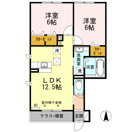 ソラーナ Bの間取り