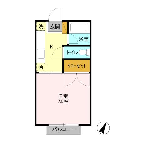 サニーヒルズ薬師台 Aの間取り