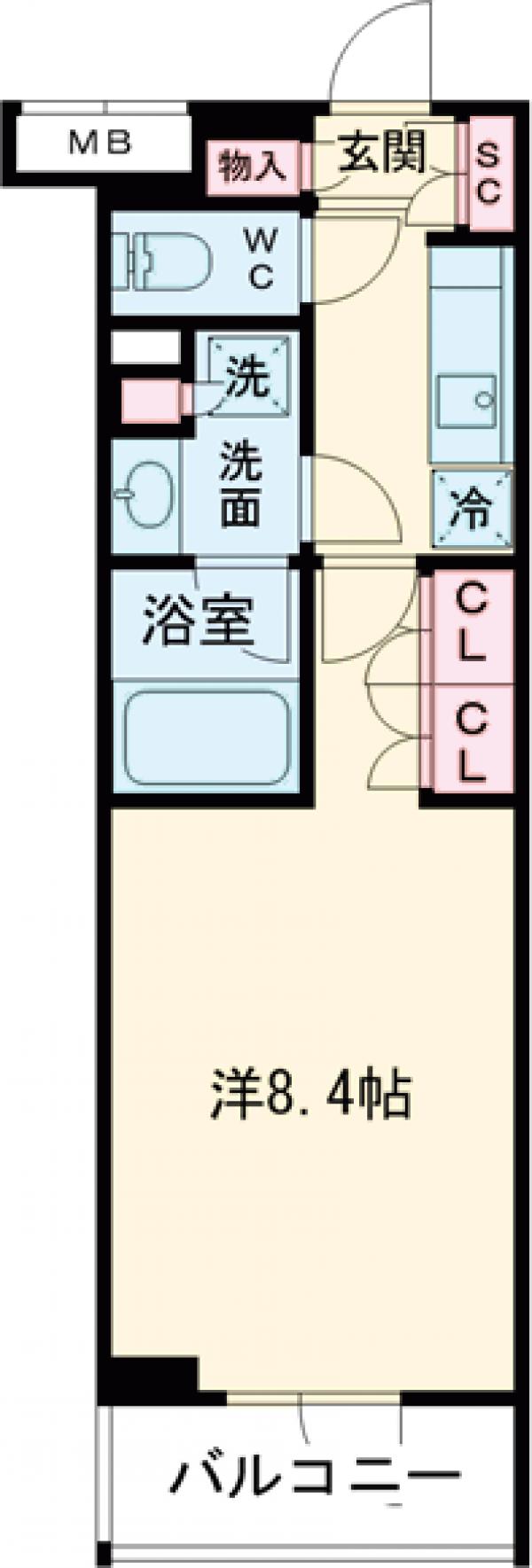 ガリシア東十条Southの間取り
