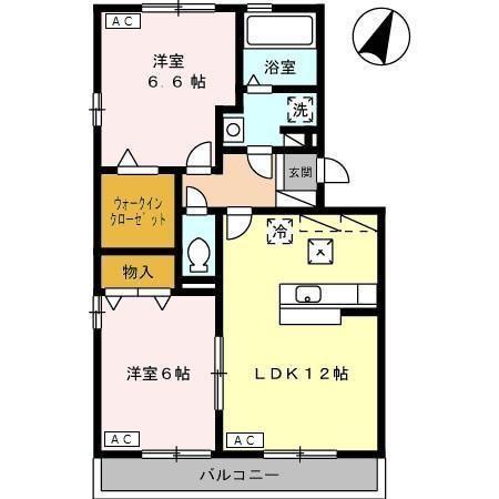 ロイヤルガーデン染地台　Aの間取り