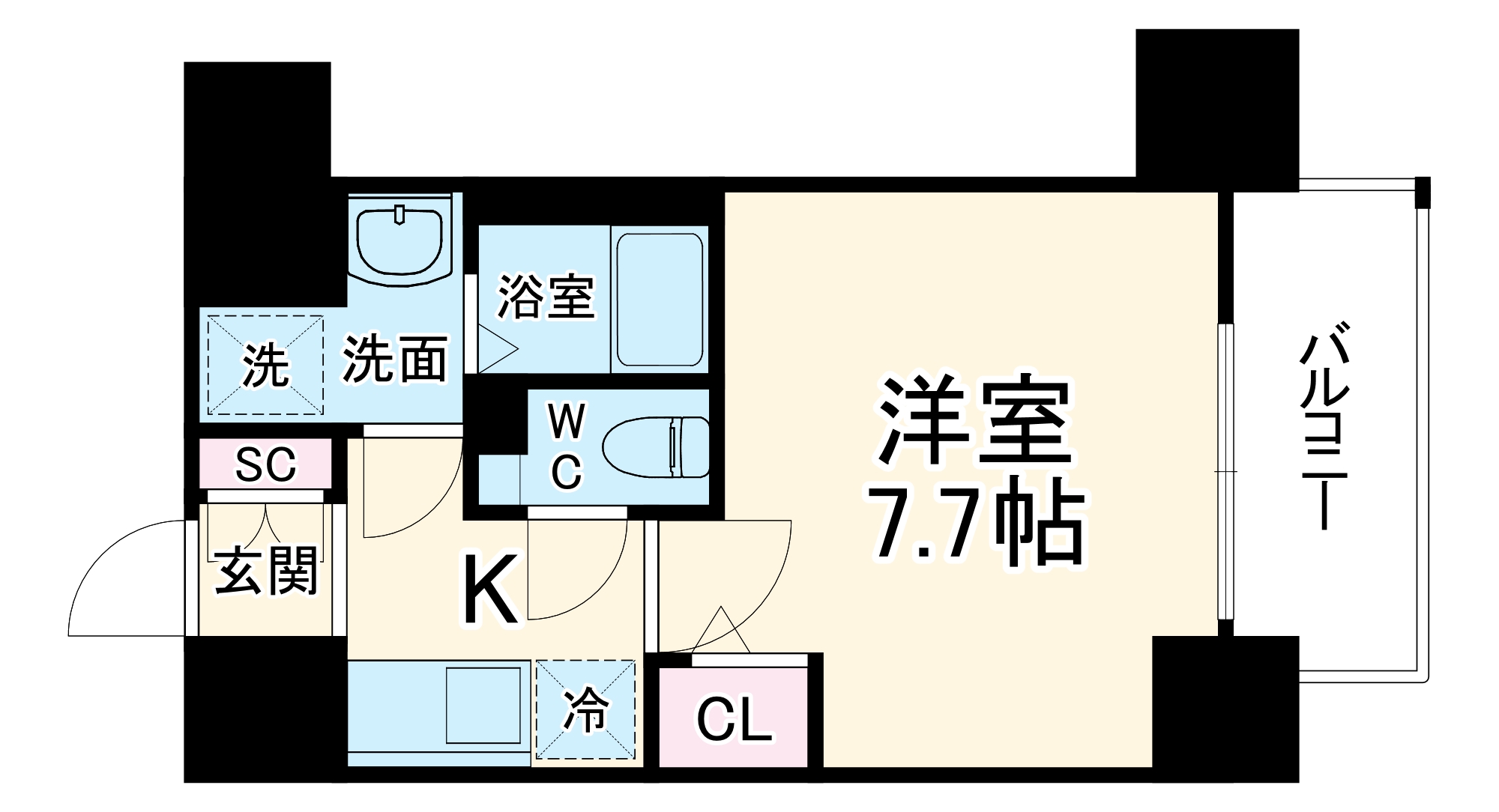 エスリード新栄テセラの間取り
