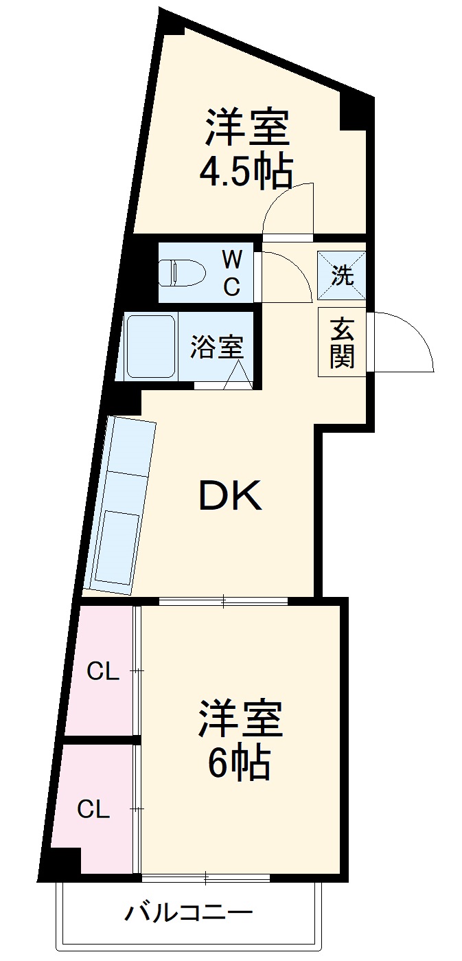 ユーコート横浜反町の間取り
