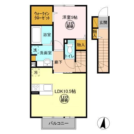 アクアパーム Eの間取り