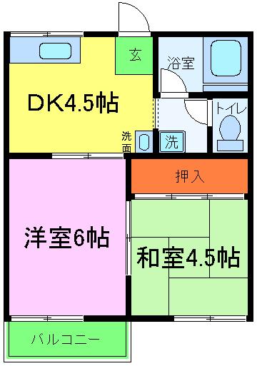 スイートム北川の間取り