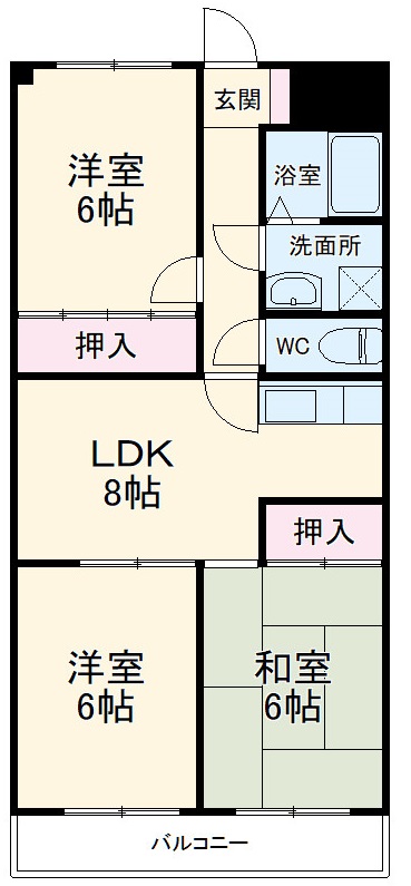 クレール神明の間取り