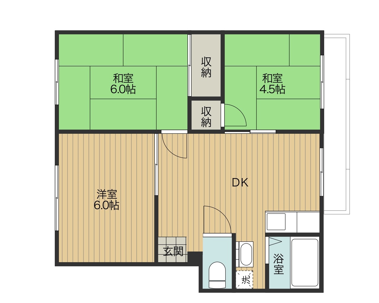 サープラス伊勢原PⅢの間取り