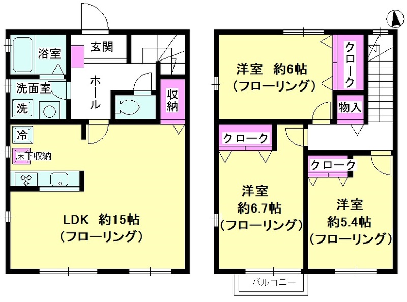 コンフォートヒルズC棟の間取り