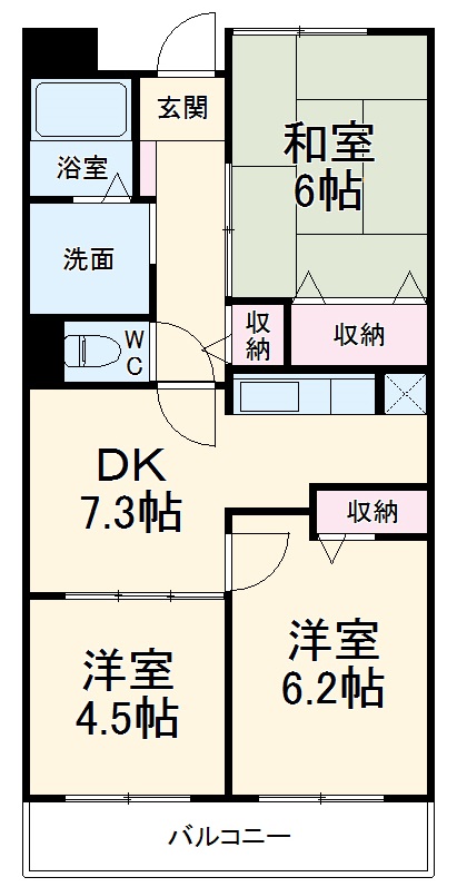 メゾンアンソレイエの間取り