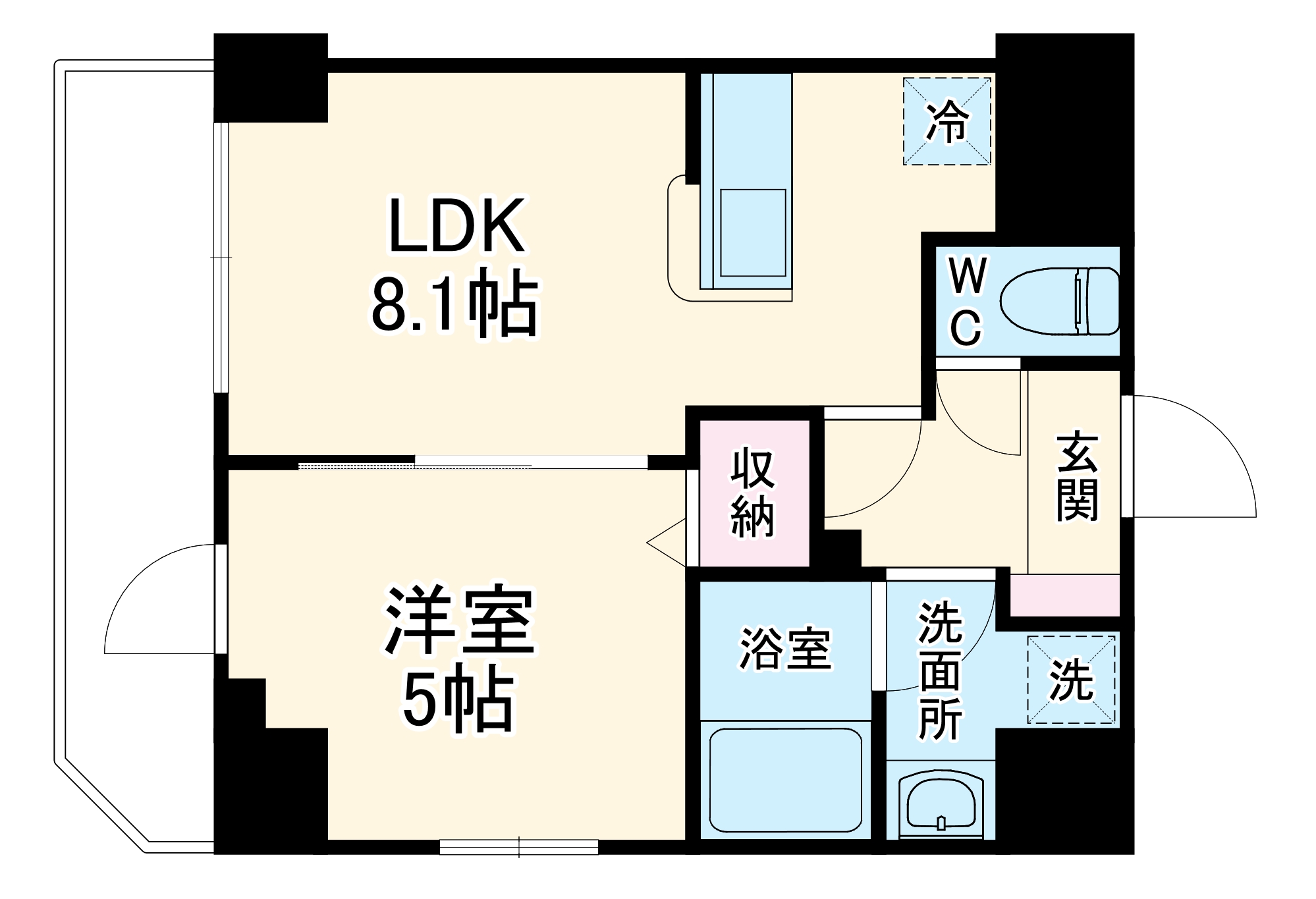 リヴシティ横濱蒔田壱番館の間取り