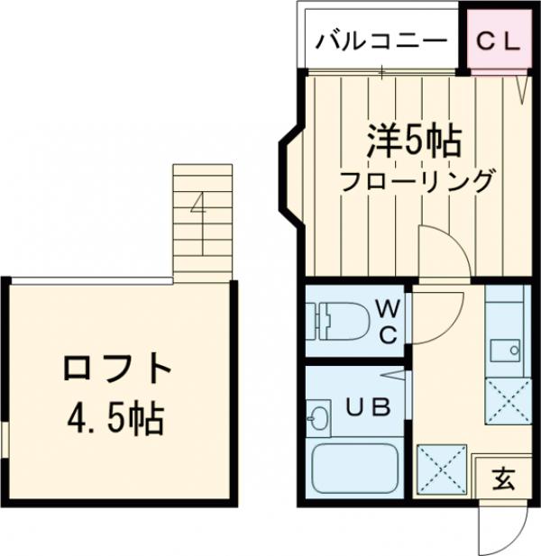 アゼリア箱崎Bの間取り