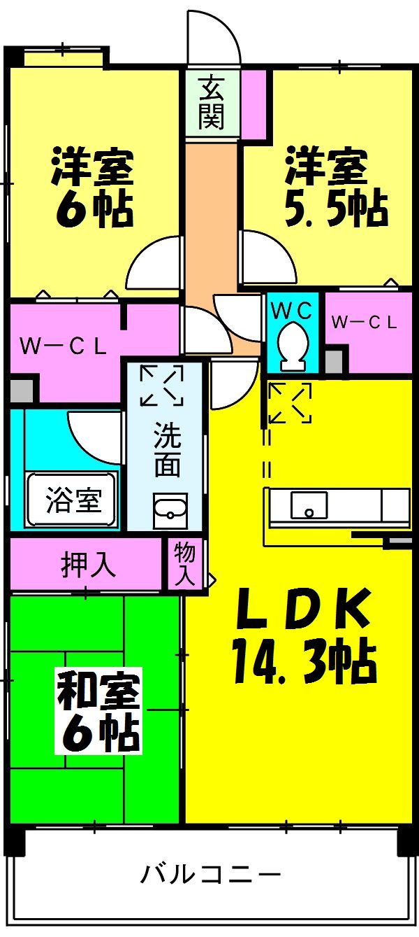 東松戸の完工年月(2007年4月)築の賃貸マンションの間取り