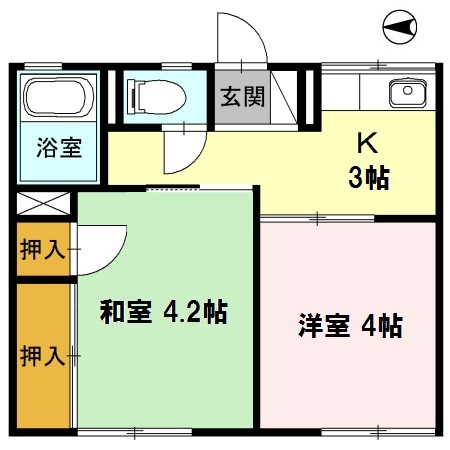 シティハイムカツマタの間取り
