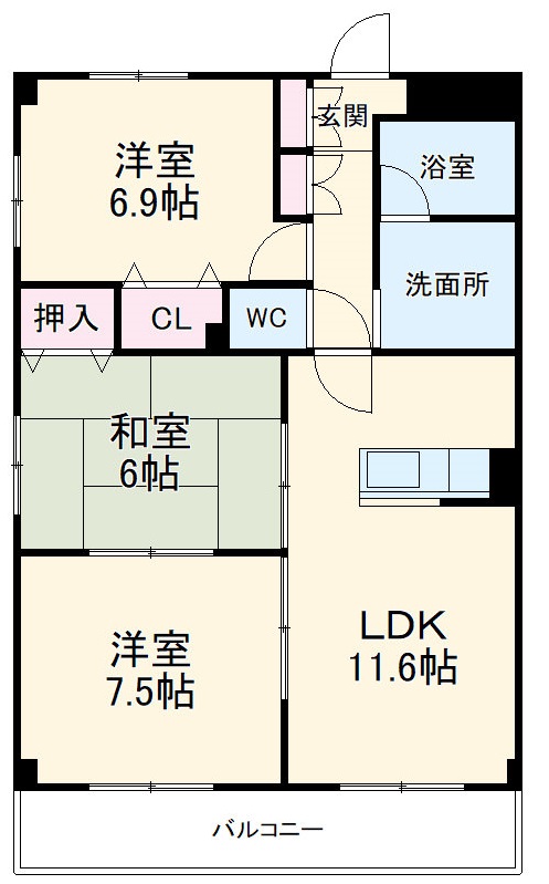 BELL COURT AWANOの間取り