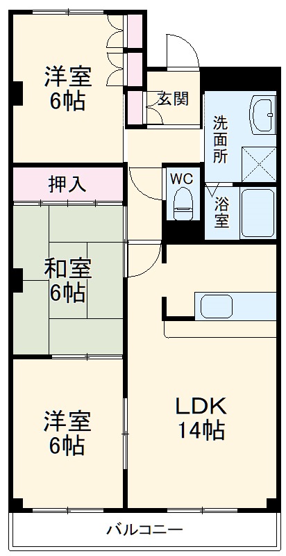 ソレアード笹原の間取り