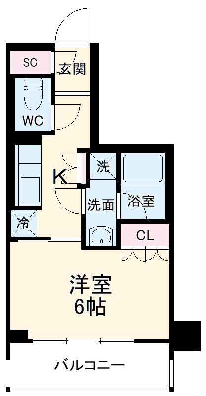 デュオステージ宮崎台・402号室の間取り
