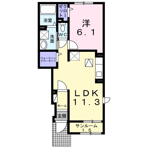 ミュール・ヴァリⅠの間取り