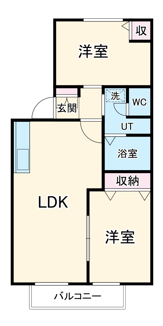 ファミーユ高桑Aの間取り