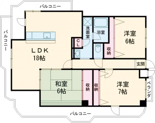 ロイヤル南茨木の間取り