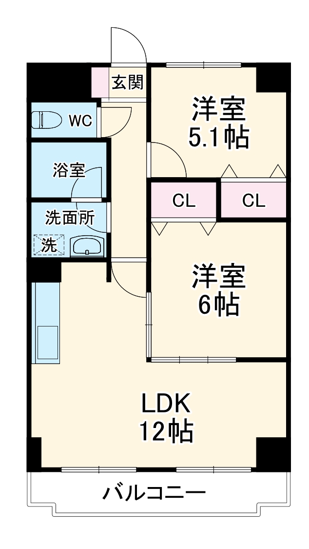 マンション庄田の間取り