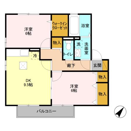 リビングタウン東海 E棟の間取り